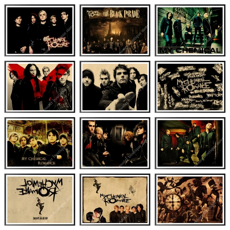 My Chemical Romance Band Классический Ностальгический матовый крафт бумага постер офисный