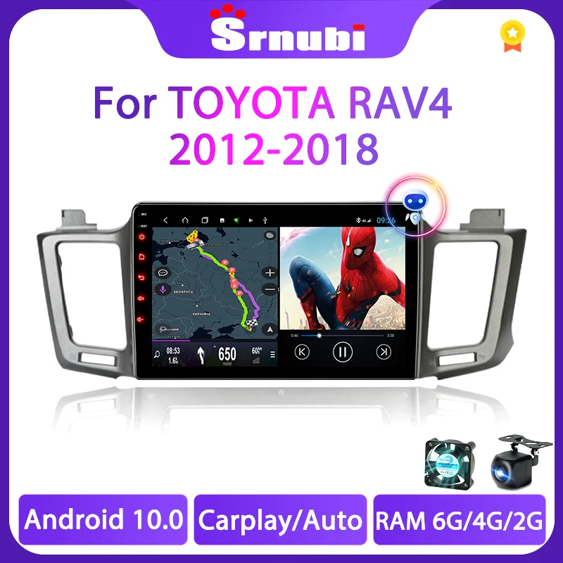 Srnubi Android 10 для Toyota RAV4 RAV 4 2012 - 2018 2Din Автомобильная аудиосистема мультимедийный