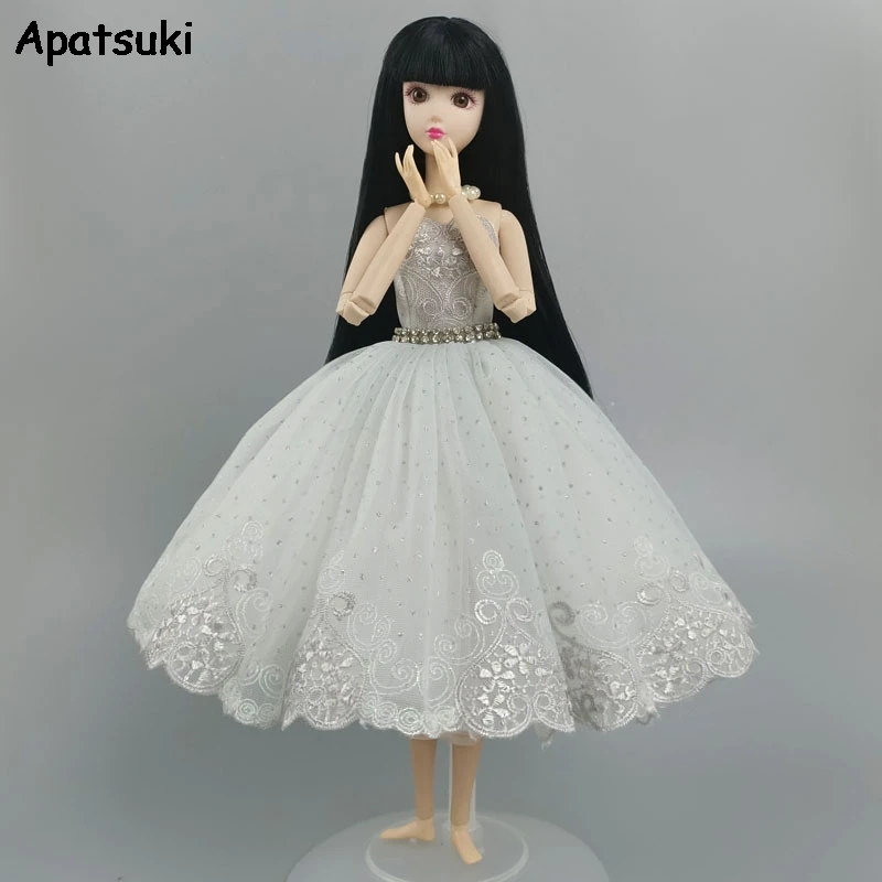 

High Quality Ballet Dress For Barbie Doll Outfits 1/6 Dolls Accessories Dancing Rhinstone Clothes 3-layer Skirt Party Gown Toy