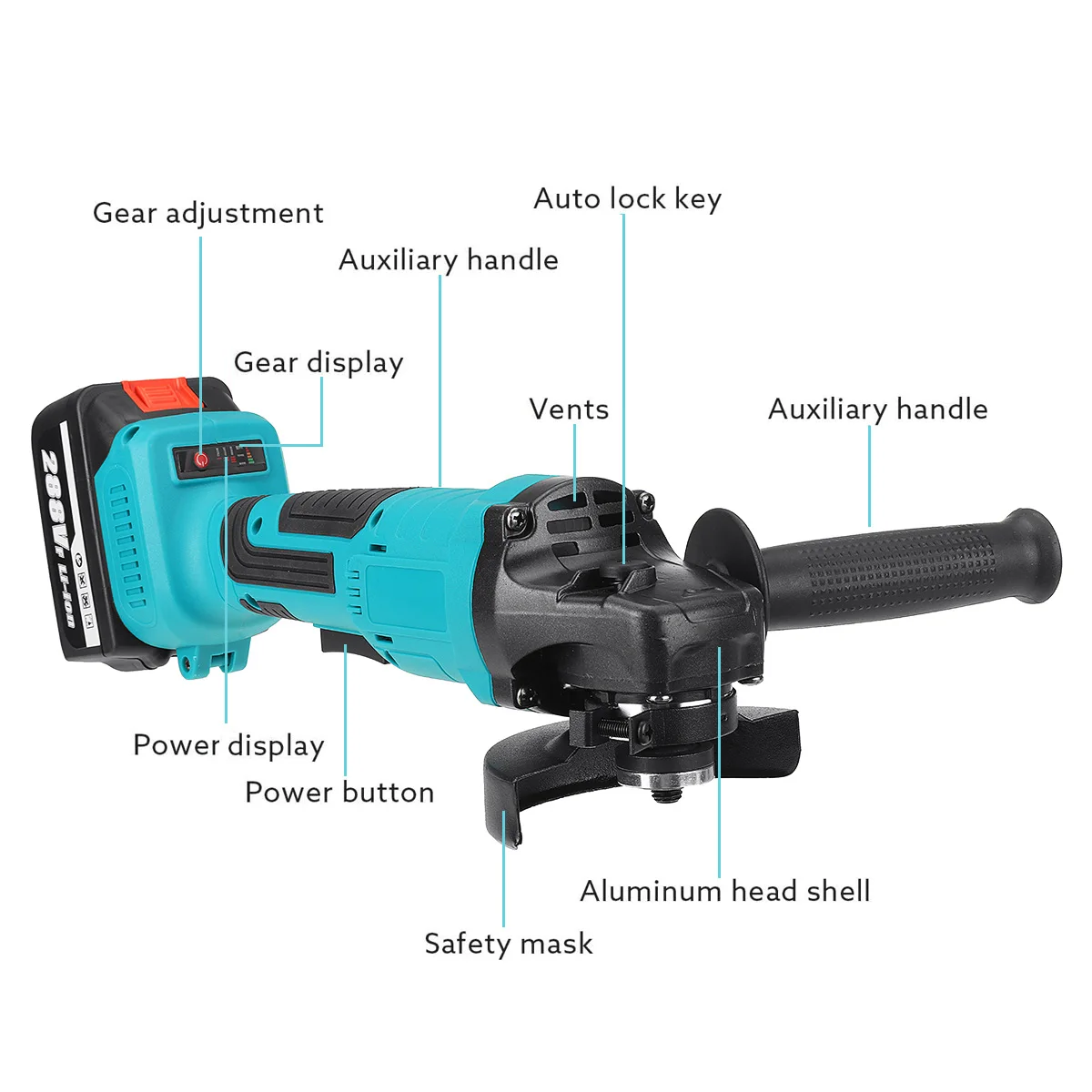 Wolike 3 Speed 100/125mm Rechargeable Cordless Electric Angle Grinder Grinding Machine Brushless For 18V Battery | Инструменты