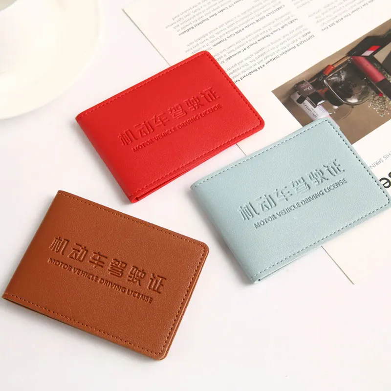 

Ultra-thin Driver License Holder Leather Cover for Car Driving Documents Business Id Pass Certificate Folder Unisex Wallet Case