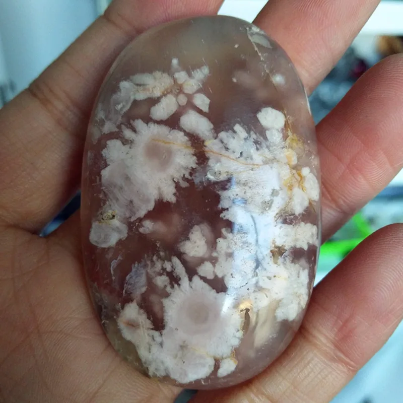 Агатовые пальмовые камни с натуральным камнем цветущие вишни игровые маленькие