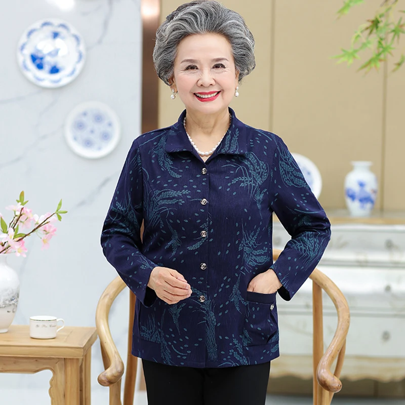 Рубашки для женщин среднего и пожилого возраста базовые секции большой размер 5XL