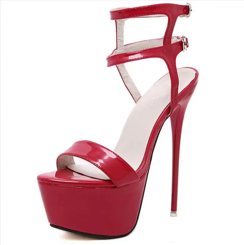 

2021 summer new thin heel waterproof platform sexy nightclub high heel shoes Super High Heel Sandals Size women's shoes