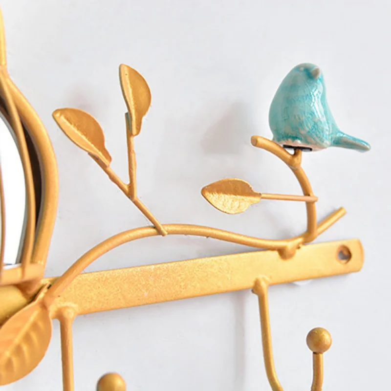 

Home Decoration Novelty Concise Bird Decor Cute Free Punch Storage Rack Wall Mounted Shelf