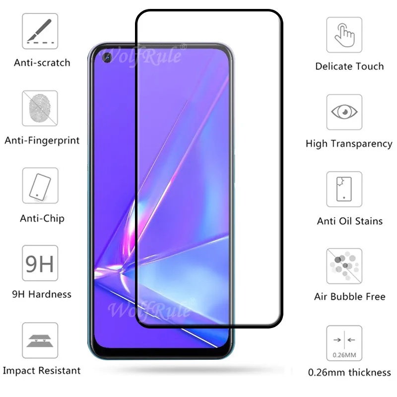 4-En-1 para OPPO A72 de cristal para OPPO A72 72 cubierta completa de vidrio templado HD Protector de pantalla de pel&iacute;cula para OPPO A92 A52 A72 lente de vidrio-2