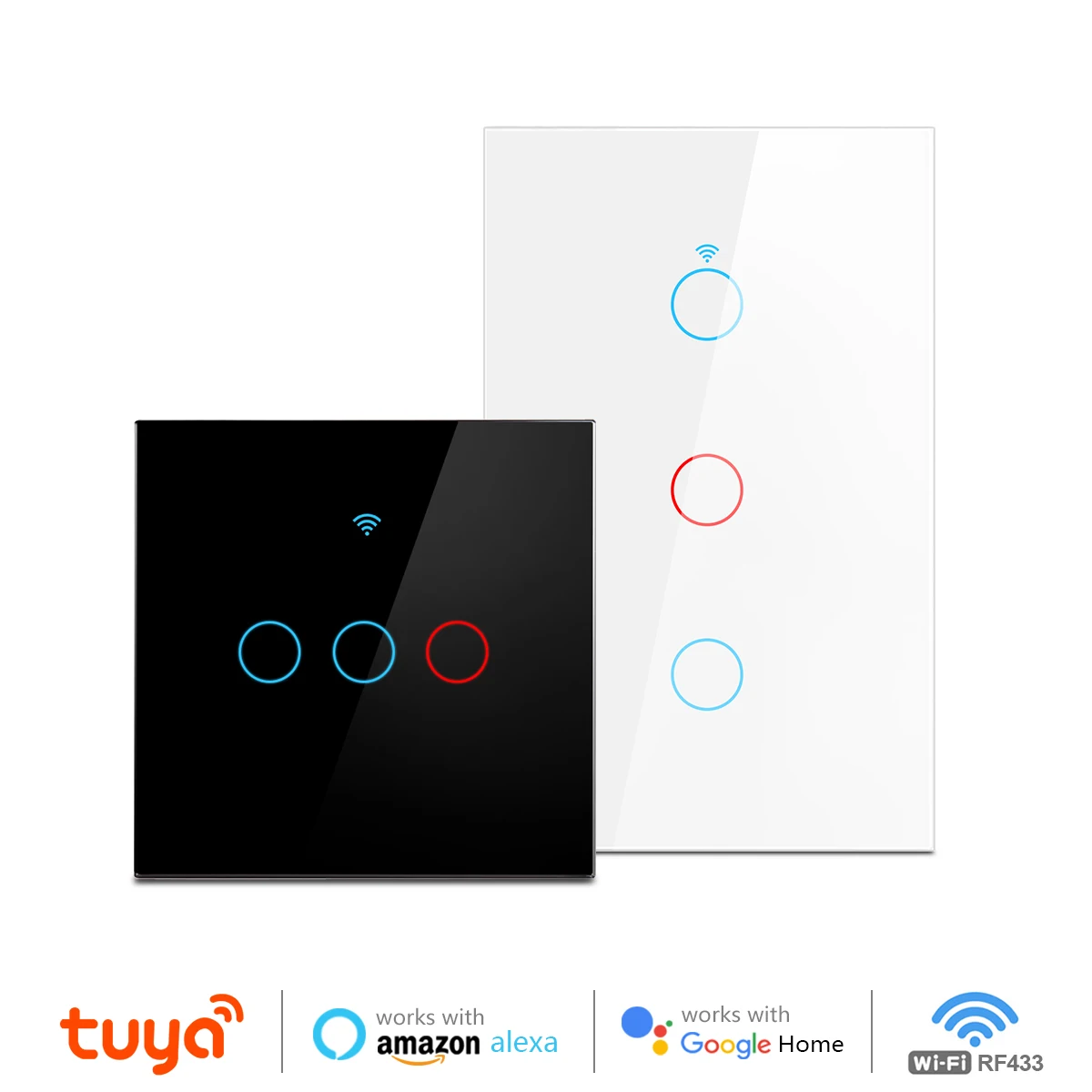 Tuya Smart Life WiFi сенсорный светильник переключатель нейтральный провод требуемый