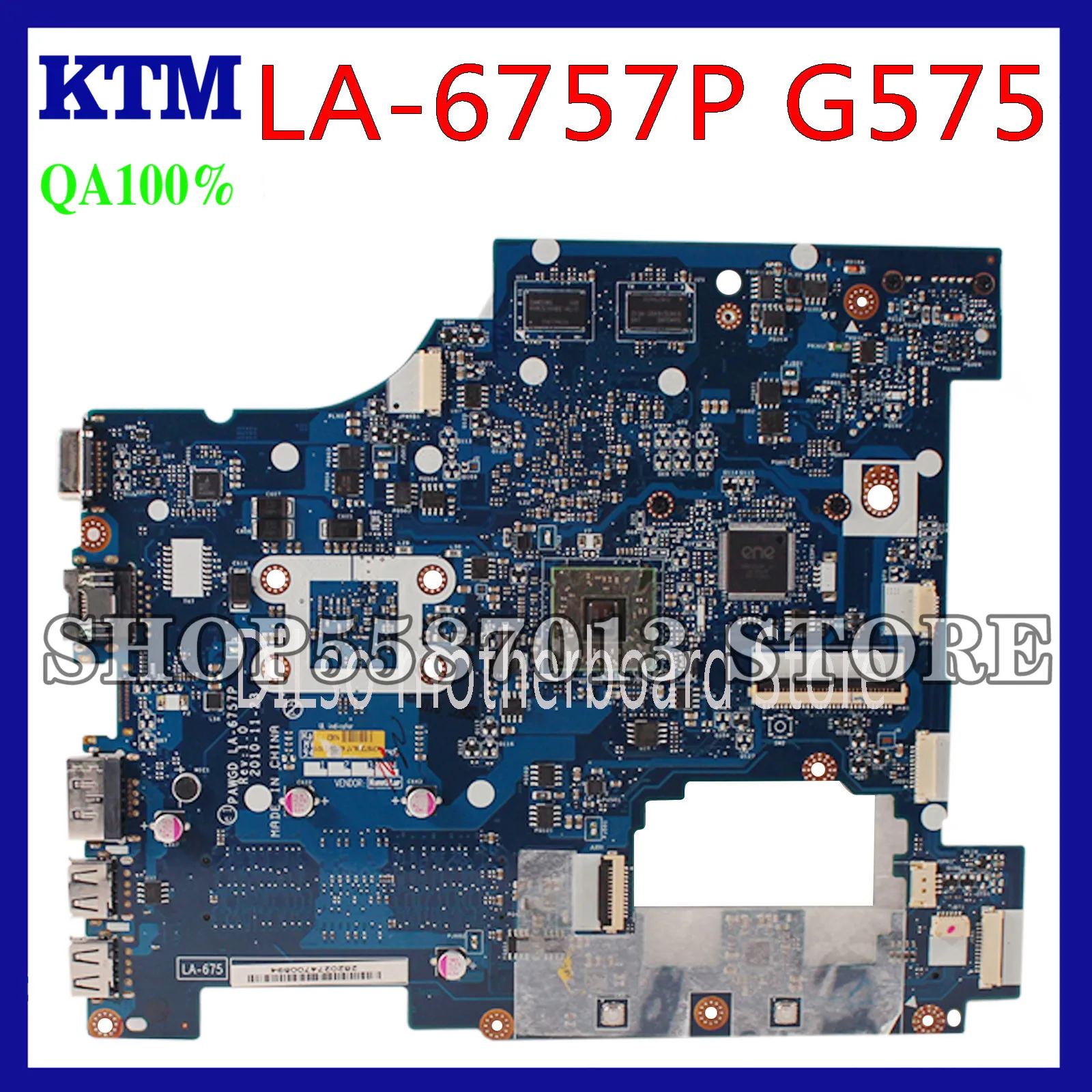 

KEFU LA-6757P Motherboard For Lenovo G575 Laptop Motherboard PM lenovo la-6757p Mainboard Test Motherboard work 100%