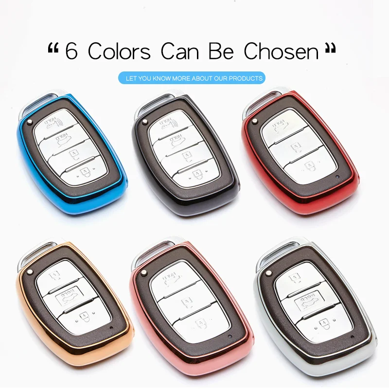 Защитный чехол для автомобильного ключа из ТПУ Hyundai I10 I30 Creta IX25 IX20 Santa fe Solaris Tucson