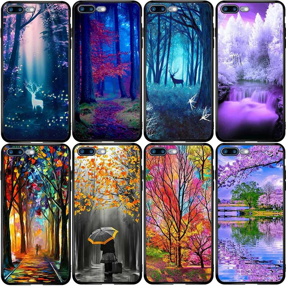 Чехол для iPhone Oneplus 5S SE 2020 6S 7 8 6T 8T Plus XS XR 11 12 Pro Mini Max Beautiful Blue Nature Forest | Мобильные