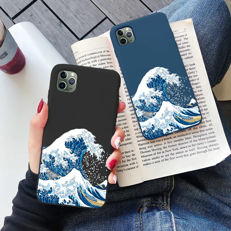 The Big Wave of kanagawa Phone Cover for iphone X XS XR Soft Funda Case For iPhone 13 12 11 pro MAX 6 7 8 Plus SE2020 Magic Surf