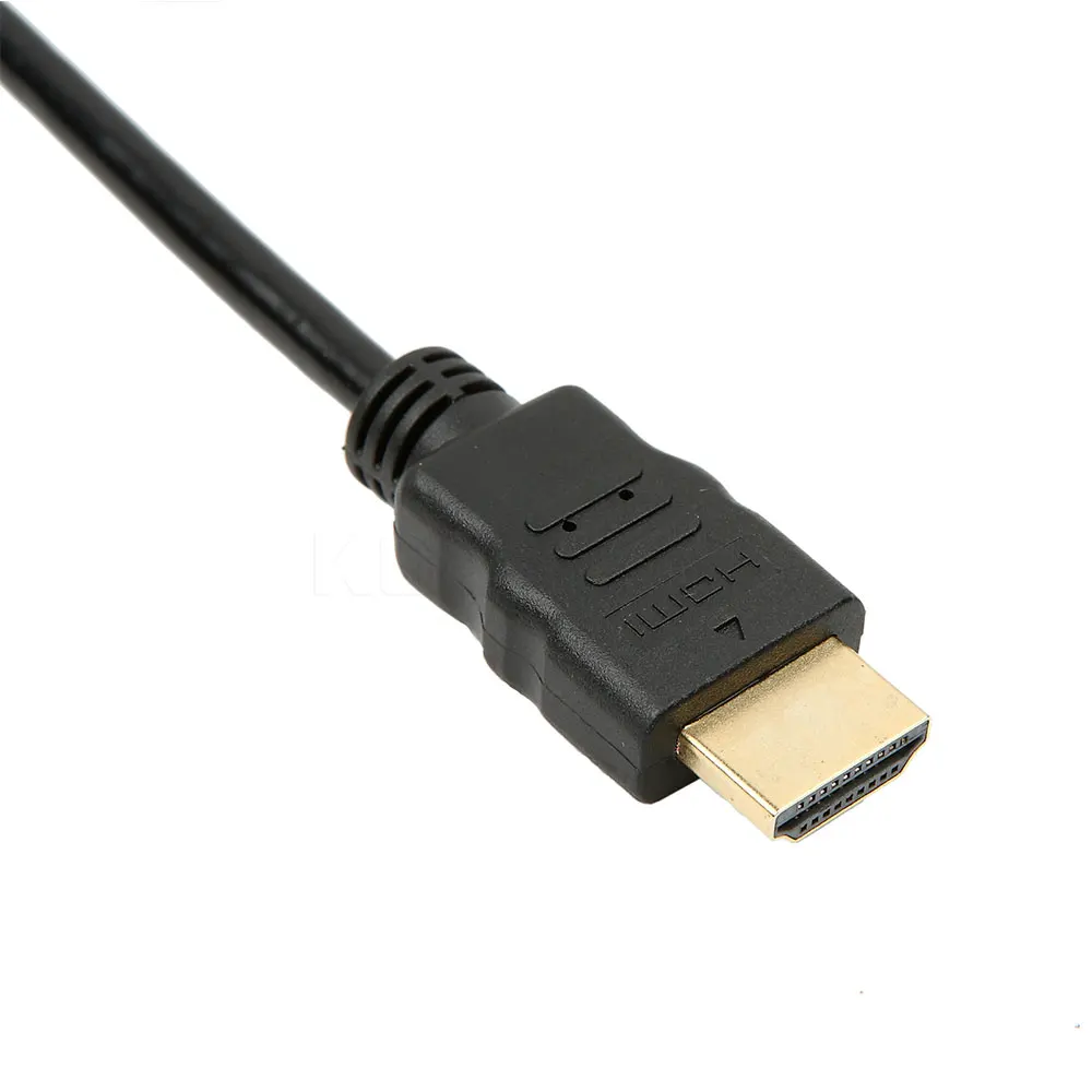 Kebidu 1 шт. видео конвертер папа к VGA RGB Женский HDMI совместимый с кабелем 1080P для ПК