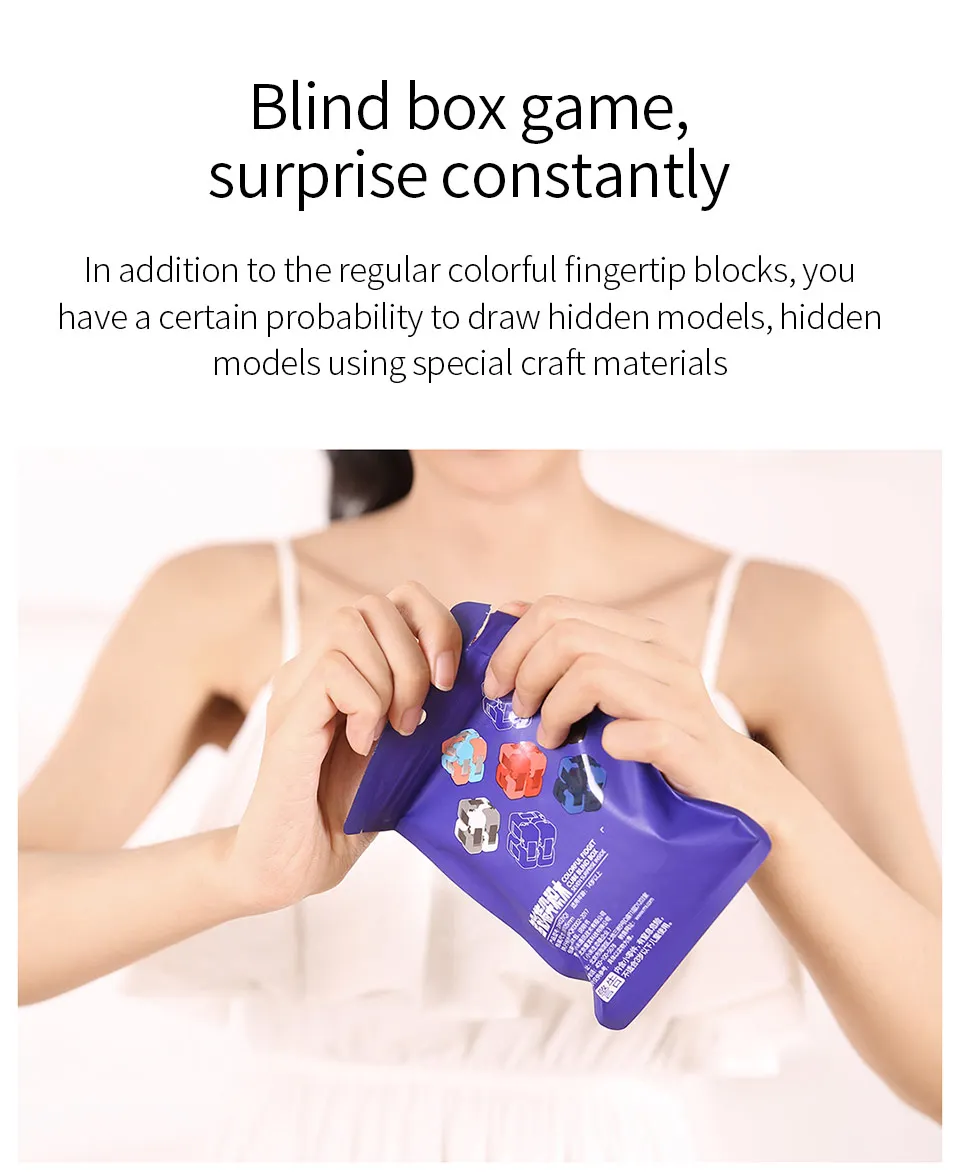 Xiaomi Mijia Mitu Спиннер красочные строительные блоки палец Непоседа декомпрессии Игрушка Головоломка сборка куб палец Спиннер игрушка