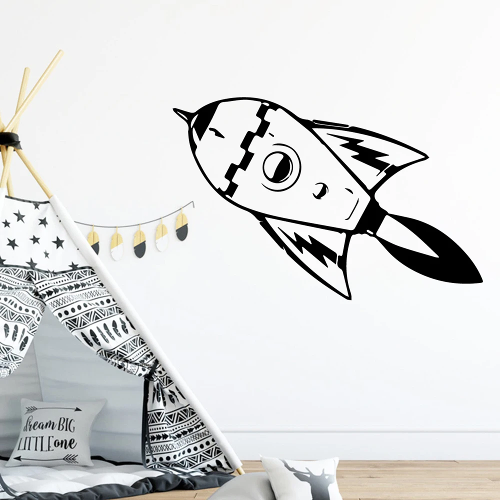 Роскошные Настенные стикеры в виде ракеты домашний декор декоративная настенная
