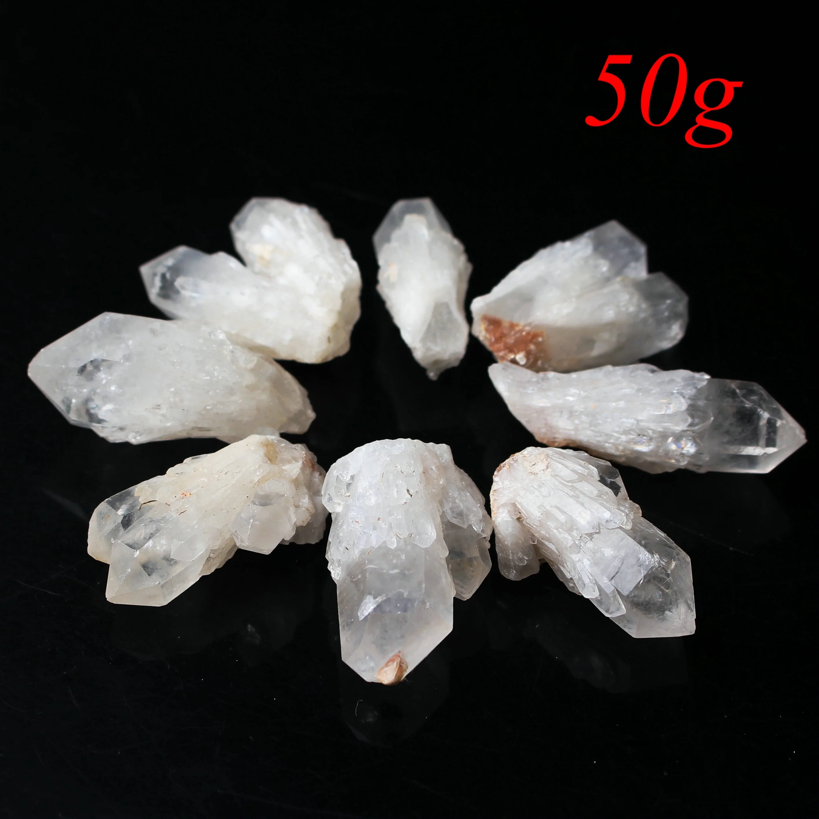 50 г натуральный ананас кристалл кварца точечный кластер минеральный с лечебным