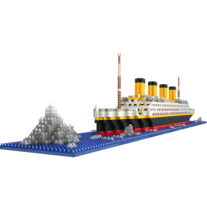 

2019 Titanic 1860pcs Ship 3d Mini Diy Building Blocks Toy Titanic Boat Model Educational Collection Birthday Gift For Children