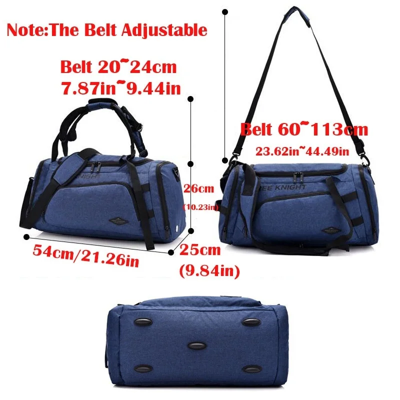 Large Capacity Multi-functional Waterproof Polyester Gym Backpack Sports Holdall Travel Shoulder Duffel Bag