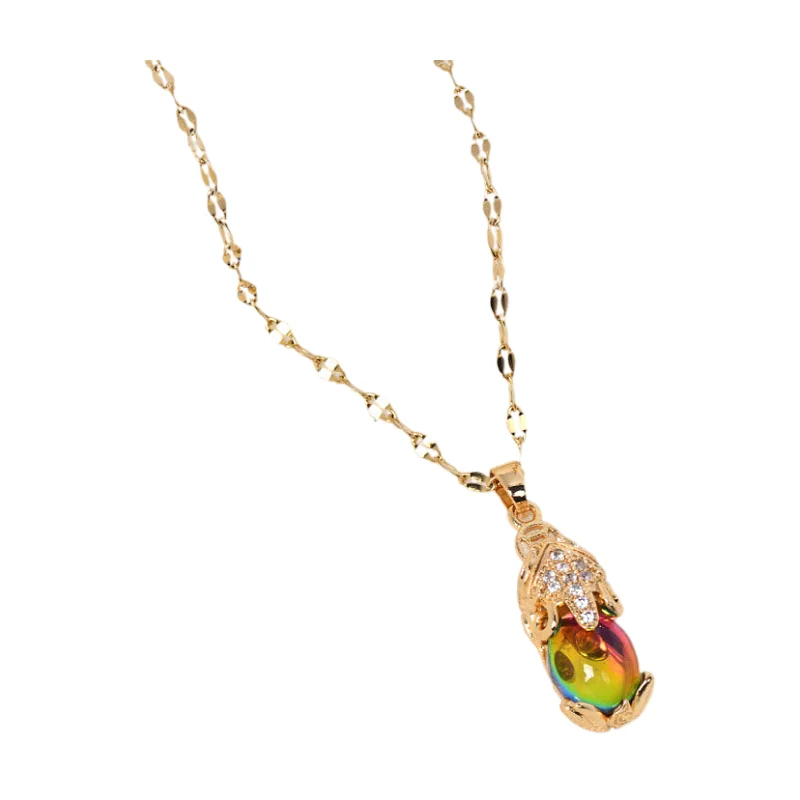 

Fashion Necklace Pendant Women's Trendy Light Luxury Niche All-match Pain Baby Elephant Pendant Simple Jewelry Charm
