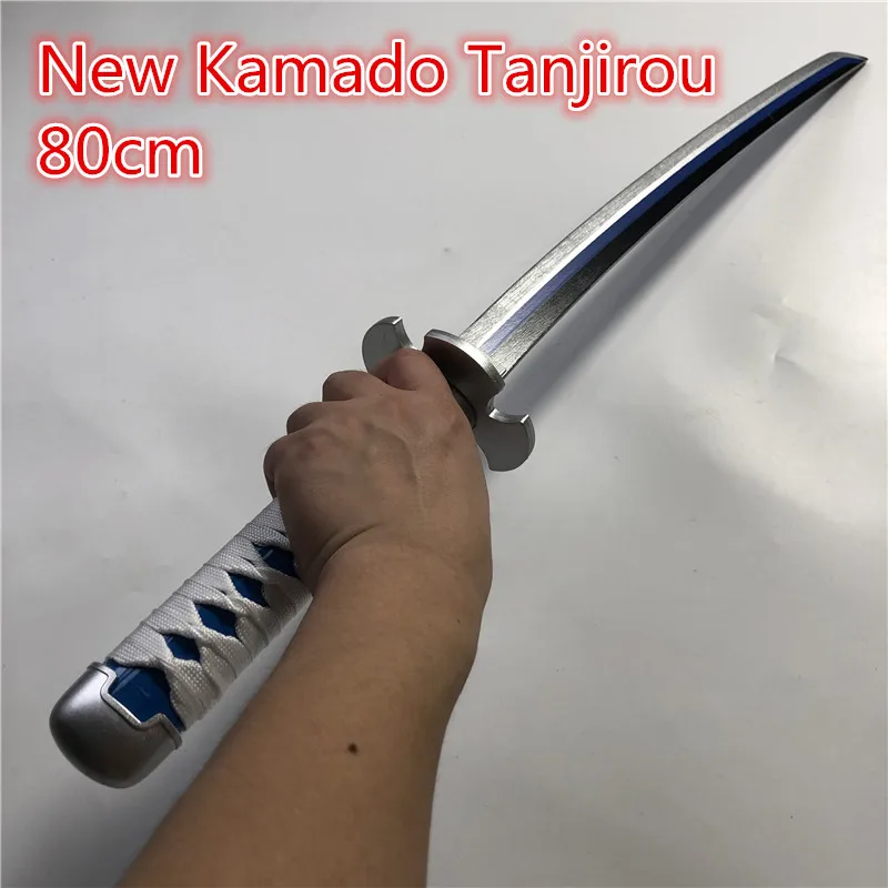 

Demon Slayer 1:1 Cosplay Sword Kamado Tanjirou Black Sowrd Anime Kimetsu no Yaiba Ninja Knife Weapon Wood Prop Model Gift 80cm