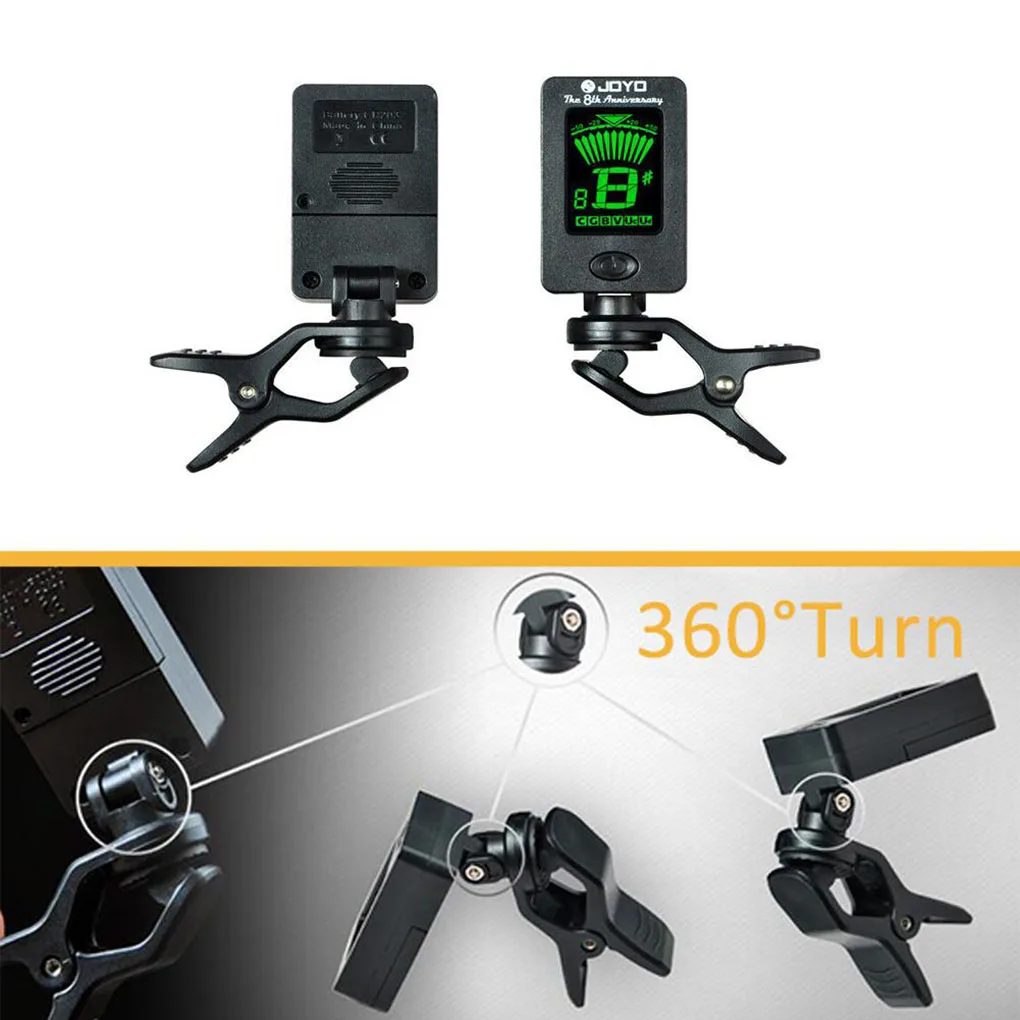 digital clip auf elektrische tuner gitarre bass ukulele violine universal tuner lcdscreen drehbare genaue tuning gitarre zubehör free global ship