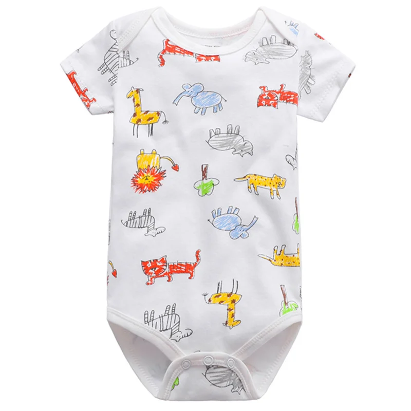 

2020 New Baby Rompers Unisex Newborns Cotton Clothes Printed Summer Clothing Baby Boy Girls Short Sleeve Body Suits 0-2 Year
