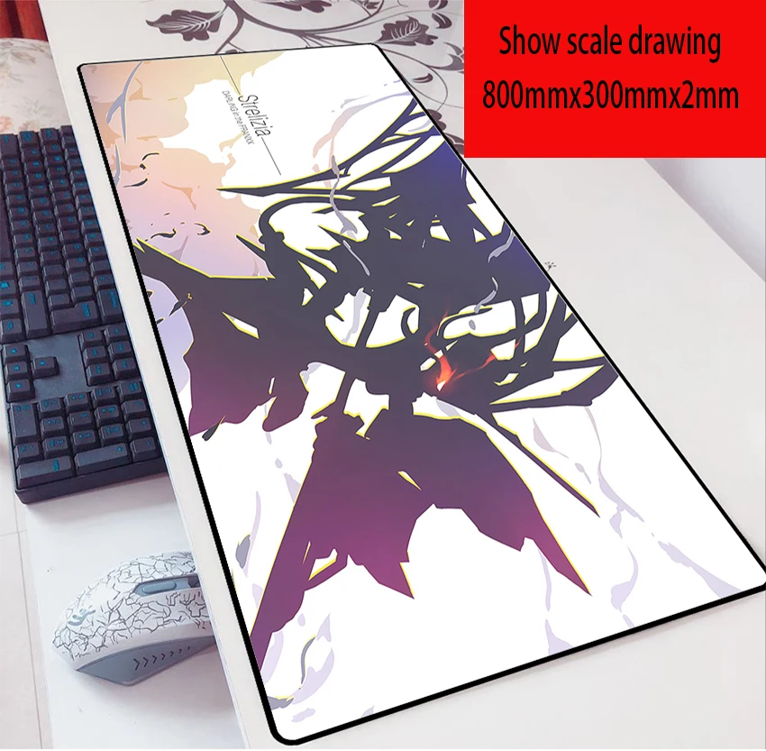 

Kawaii Mousepad Darling In The Franxx Cartoon 2mm Mouse Pad Ultra-Large 80X30 Notebook Keyboard Pad for Palus Gaming Mouse Pad