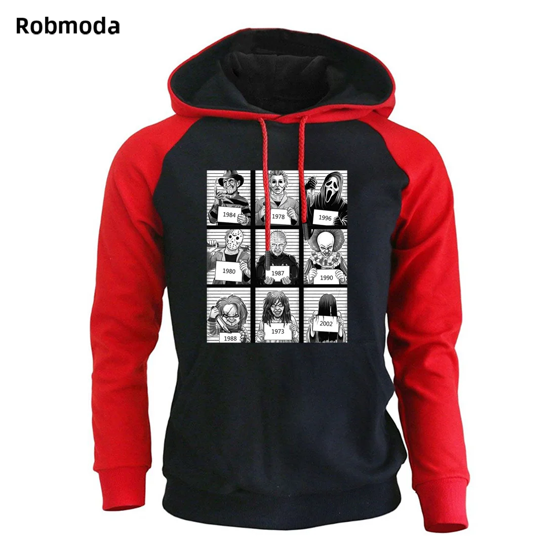 Осень-зима, мужские комплекты, толстовки, штаны, спортивная одежда, Jason Voorhees Freitag der 13th Maske, толстовки с капюшоном, набор, мужские спортивные штаны - Цвет: red black 6