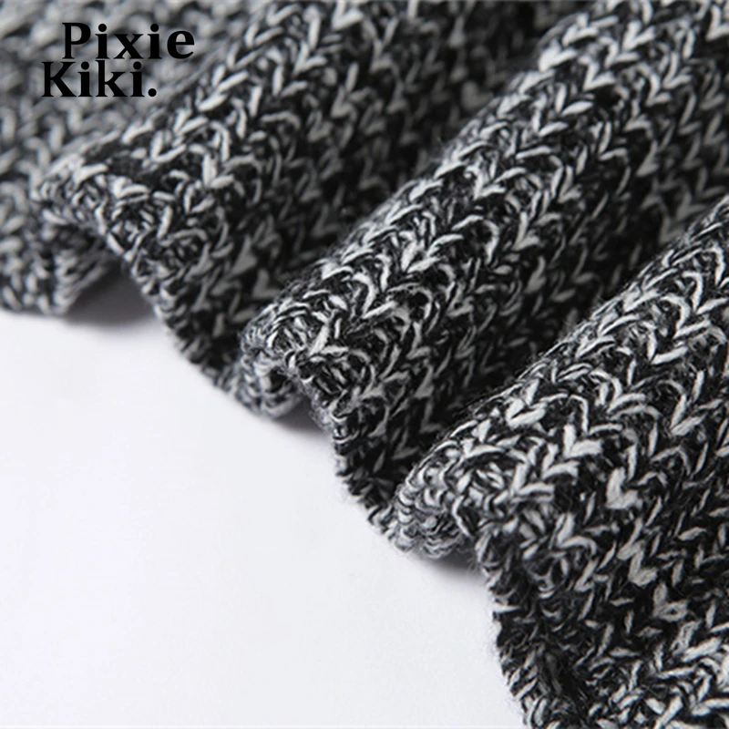 

PixieKiki Embroidery Letter Knitted Vest Sleeveless Turtleneck Sweaters for Women Fashion Winter Clothes Trendy Crop Top P71CZ15