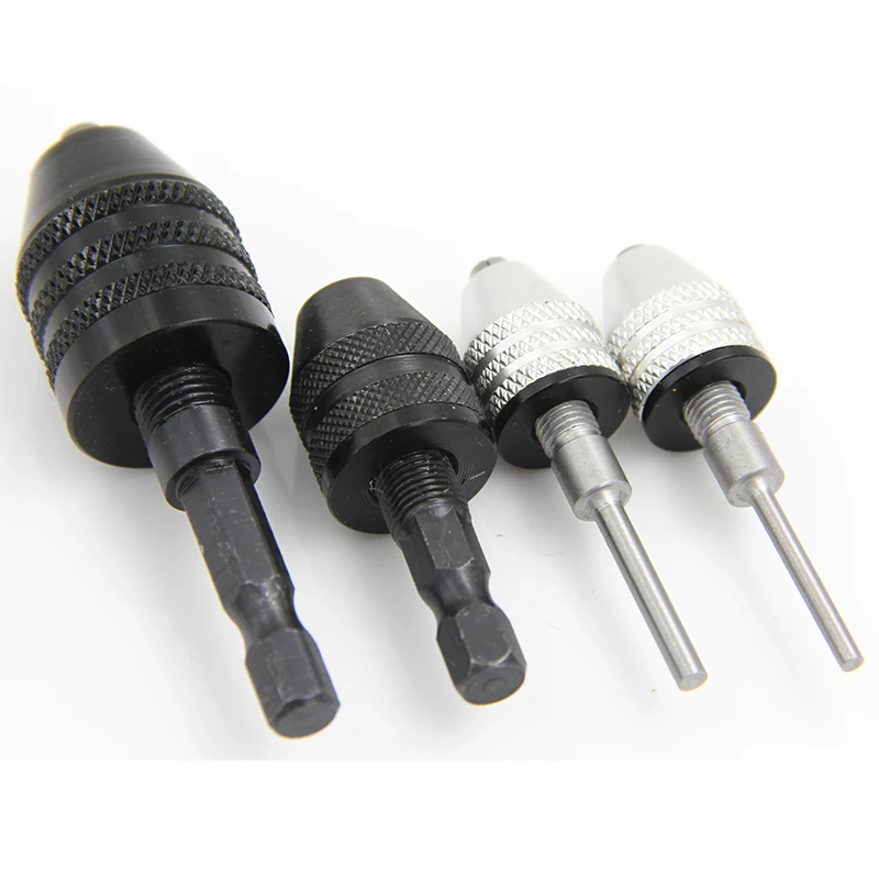1pc 1/4 Quick Change Keyless Drill Bit Chuck Adapter - Hex Shank Converter Tool, 6.35mm image 2