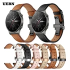 Ремешок UEBN кожаный с застежкой-бабочкой для часов Huawei Watch GT 2 Pro, браслет для часов GT 2 42 мм 46 мм и 2e