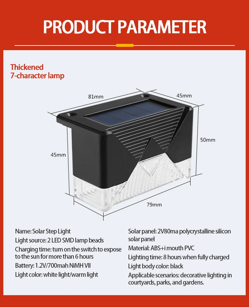 

4/8/16 PCS LED Solar Lamp Path Stair Outdoor Waterproof Wall Light Garden Landscape Step Deck Lights Balcony Fence Night Light