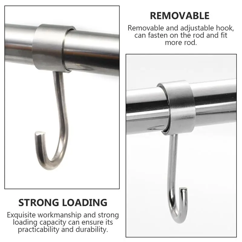 

10/15pcs Durable Closet Hooks Particular Tube Hooks Premium Tube Rod Hooks