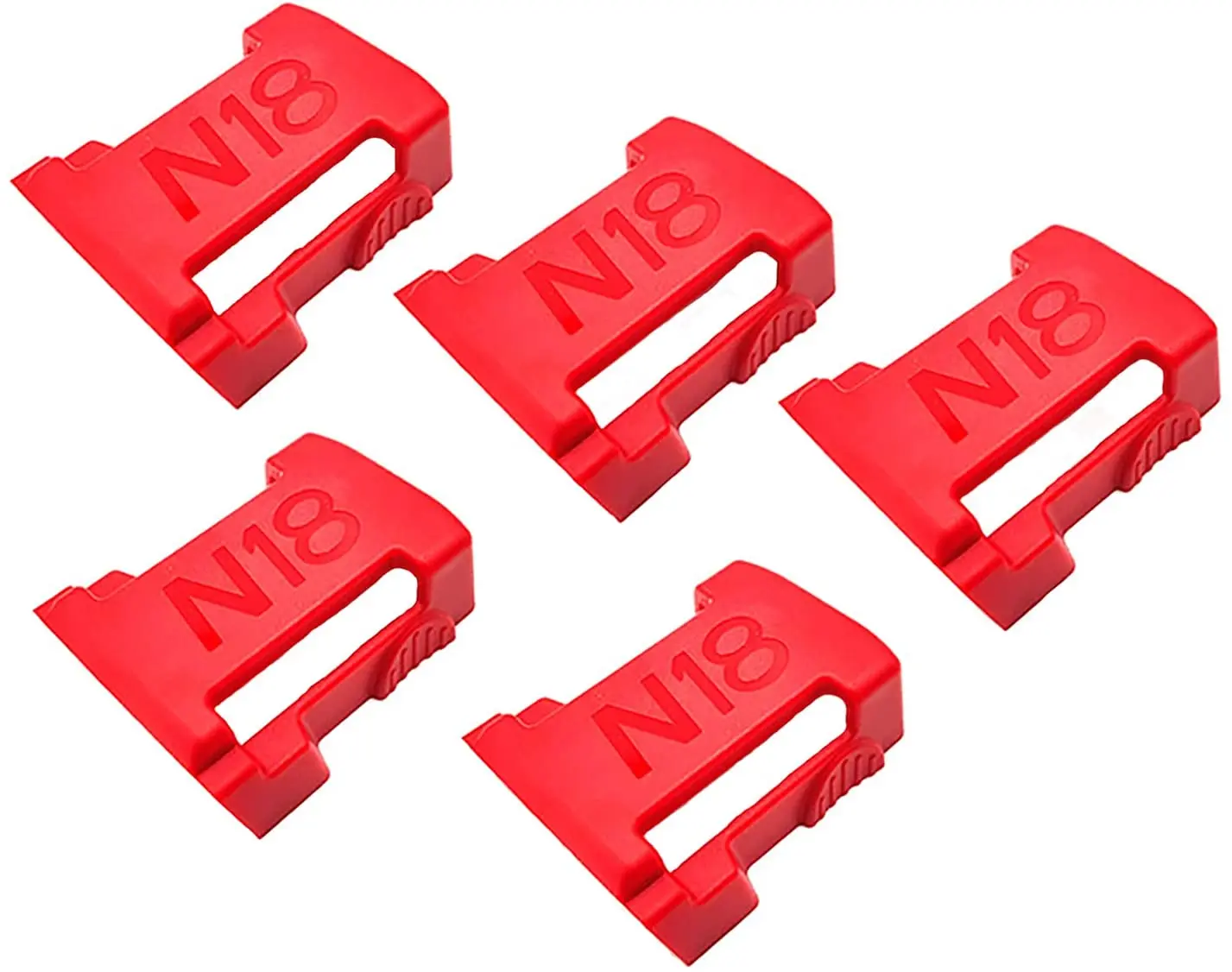 

5Packs Battery Holder for Milwaukee Battery Mount Dock Holder Fit for M18 48-11-1850 18V Mount Holder Cover Dock Clip No battery