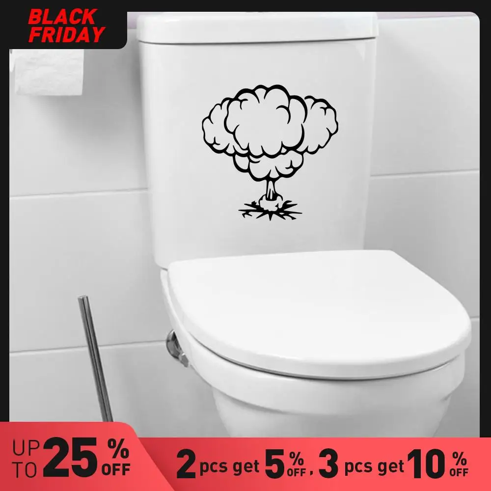 Пользовательские водостойкие настенные стикеры в виде унитаза домашний декор