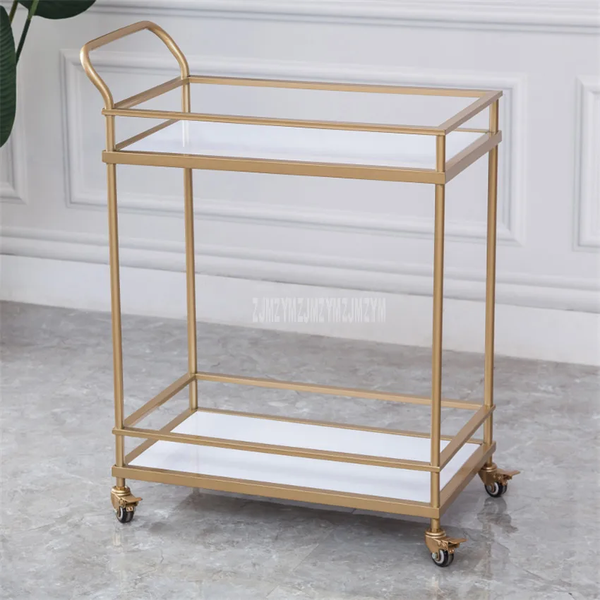 Marble Pattern Гостиничная обеденная тележка с колесом, двойной слой, железный каркас, стол, вино, вода, тележка, обслуживание, автомобиль, закуски, десерт, тележка, мебель для отеля - Цвет: Marble Pattern