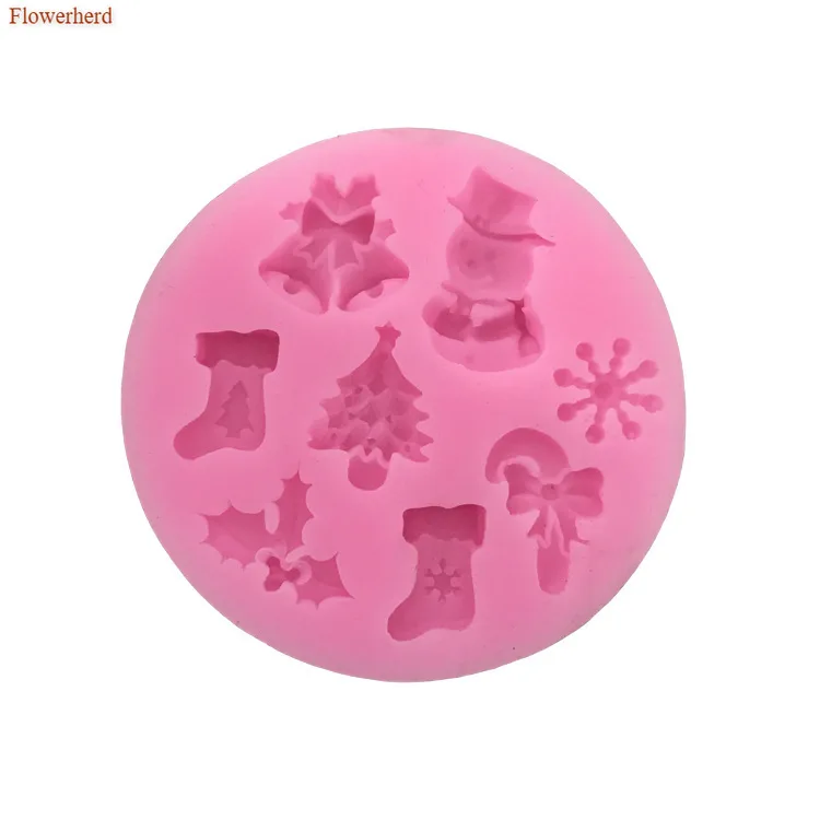 Силиконовая форма 3D для рождественской елки снеговика шоколада инструменты
