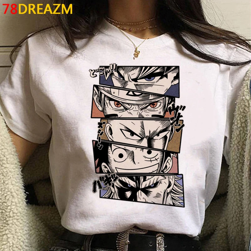 

Luffy Zoro summer top top tees men streetwear harajuku tumblr aesthetic grunge clothes t-shirt harajuku kawaii