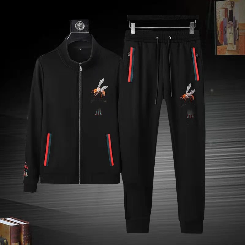 

Two-piece Sweater Men's High-end Sportswear Spring and Autumn 2021 Collar Casual Suit Men