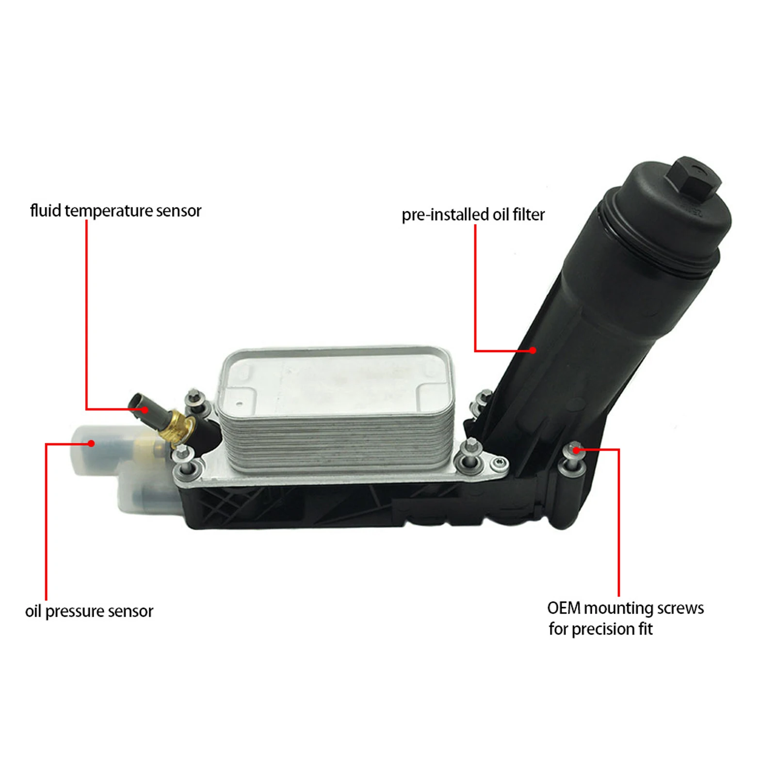 

Oil Cooler Filter Adapter Housing 68105583AF For Jeep Chrysler 3.6