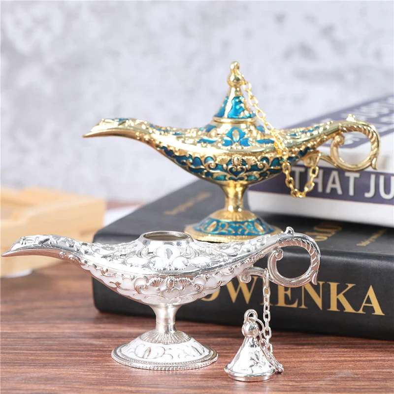 Ремесло классический цинковый сплав резные металлические Лампа Аладдина