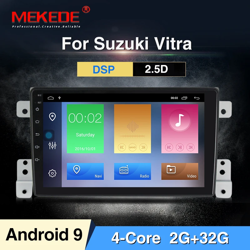 MEKEDE Free shipping Android 9.0 Car GPS Navigator dvd player for Suzuki Vitara Support Steering Wheel Control Wifi 4+64G | Автомобили и