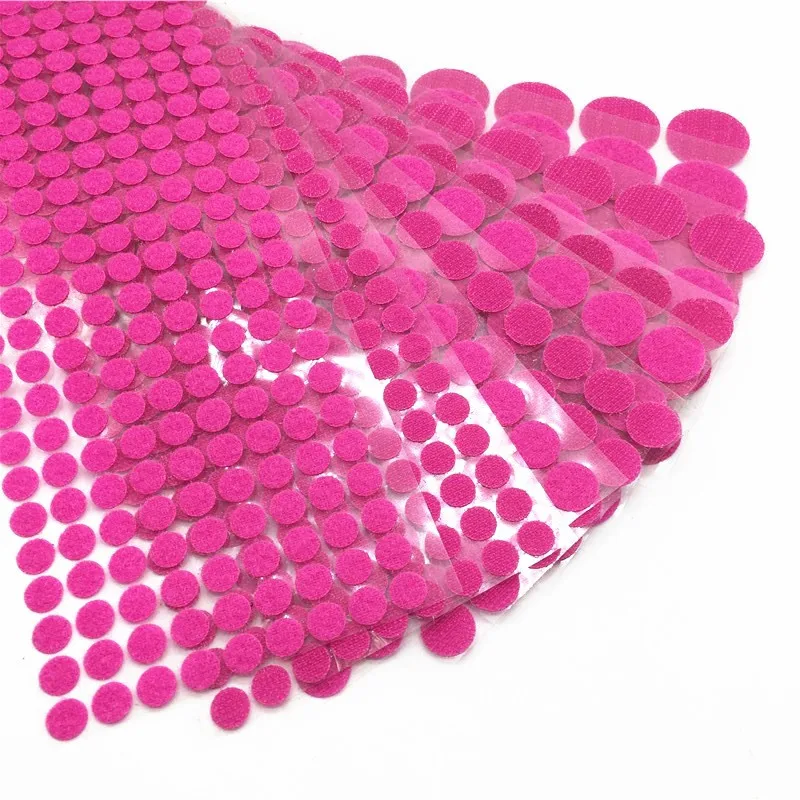 100 пар Самоклеящиеся Застежки лента 10/15/20/25/30 мм сильный клей точки Стикеры крюк и петля; цвет белый, черный; Круглый Монеты нейлоновая лента