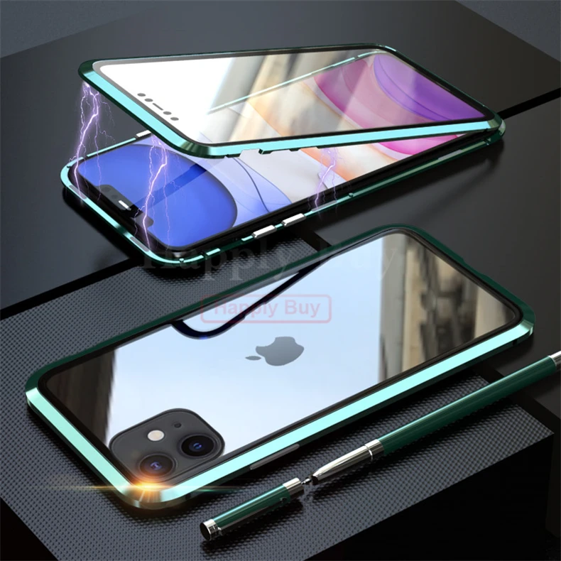360 Полный корпус чехол для телефона для iPhone 11 Pro Max чехол 360 магнит чехол s для iPhone 11 Pro Max чехол s металлический чехол Bumber