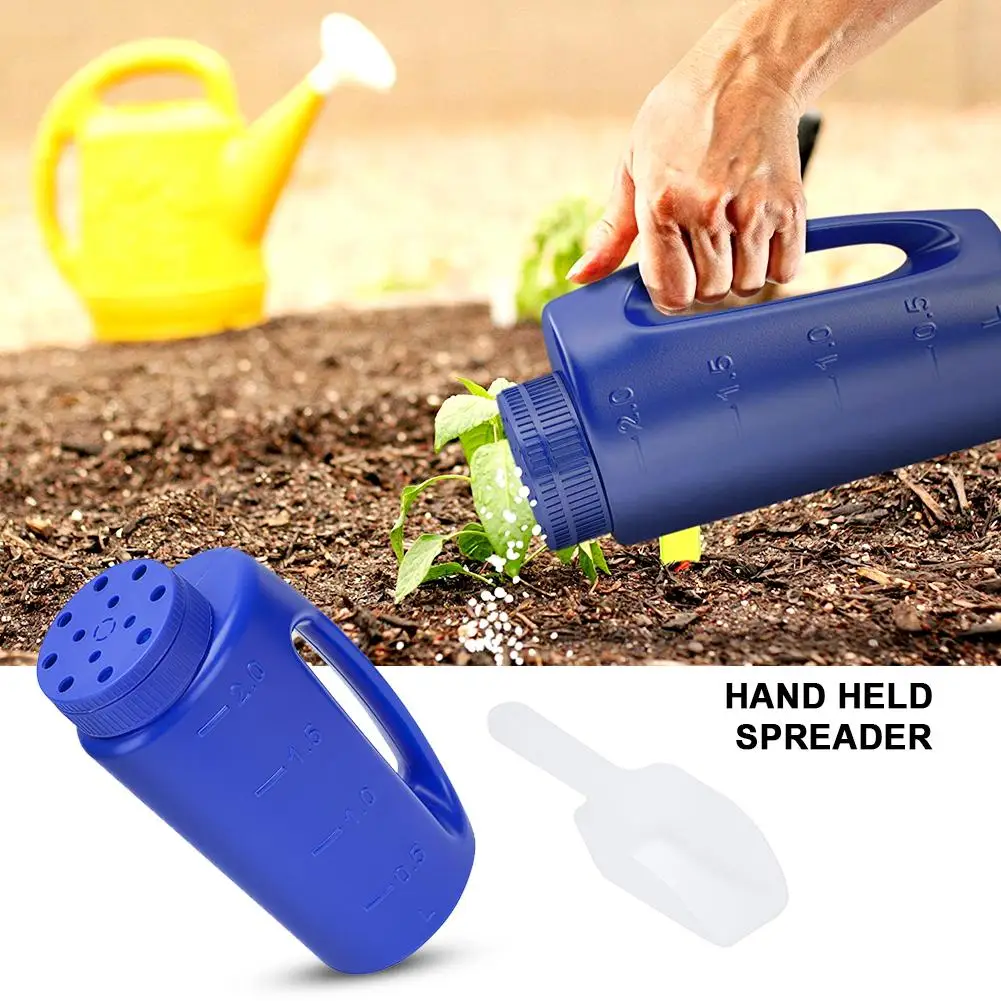 

Insect Repellent Fertiliser Plant Handle Seeder Vegetable Grass Hand Held PE Adjustable Hole Size Gardening Lawn Seeds Spreader