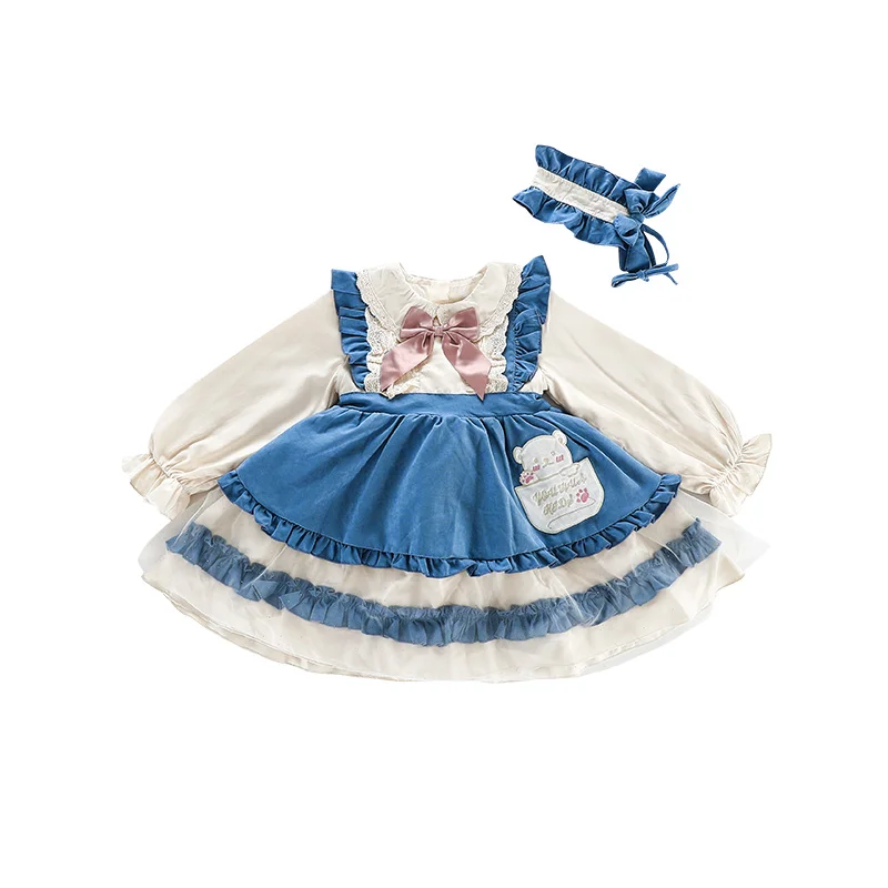 

2021New Princess Dress for Girls Baby Lolita Dress Children Sets Wedding Dress Girl Ball Gown Princess Party Kids Vestidos