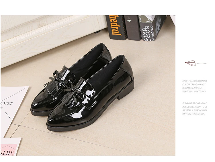 Модные женские балетки на плоской подошве; туфли на плоской подошве с острым носком и бахромой; элегантные удобные женские блестящие туфли; zapatos de mujer