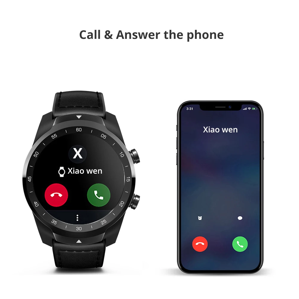 Оригинал Ticwatch Pro Bluetooth Смарт часы gps IP68 водонепроницаемый Поддержка NFC