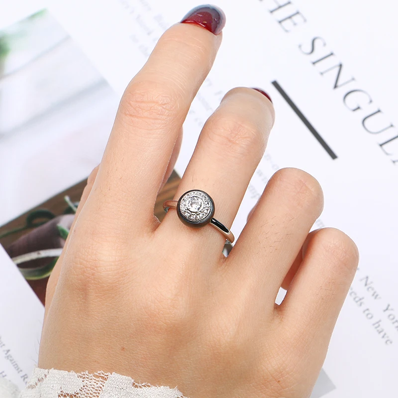 2 мм Ширина Цвета: золотистый розовый серебристый керамические кольца для женщин