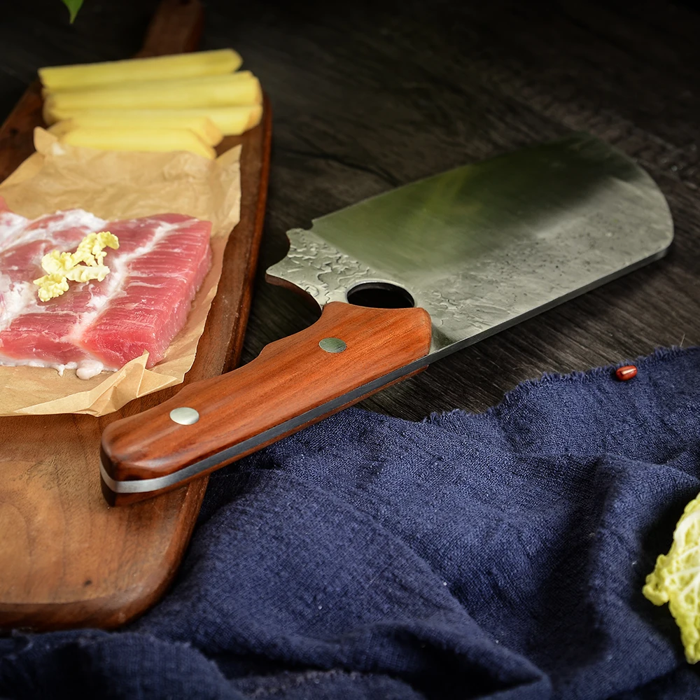 

XYj 7.5 inch Chinese Butcher Kitchen Knife 5cr15 Stainless Steel Cutlery Knife Cleaver Meat Chopping Vege Slicing Chef Knife