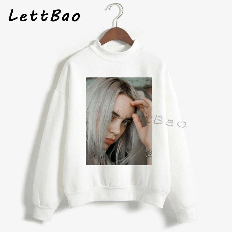 Billie Eilish толстовки свитер уличная Эстетическая Готическая Moletom Feminino Ullzang Harajuku на заказ Женская толстовка Femme 90s